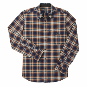 Filson Rustic Oxford Shirt Indigo Rust Clearance Sale Now Big Price Drop