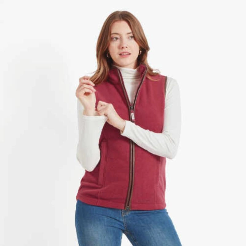 Grab Your Deal Today Grab Your Hot Pick Schoffel Lyndon Ladies Fleece Gilet - Pomegranate