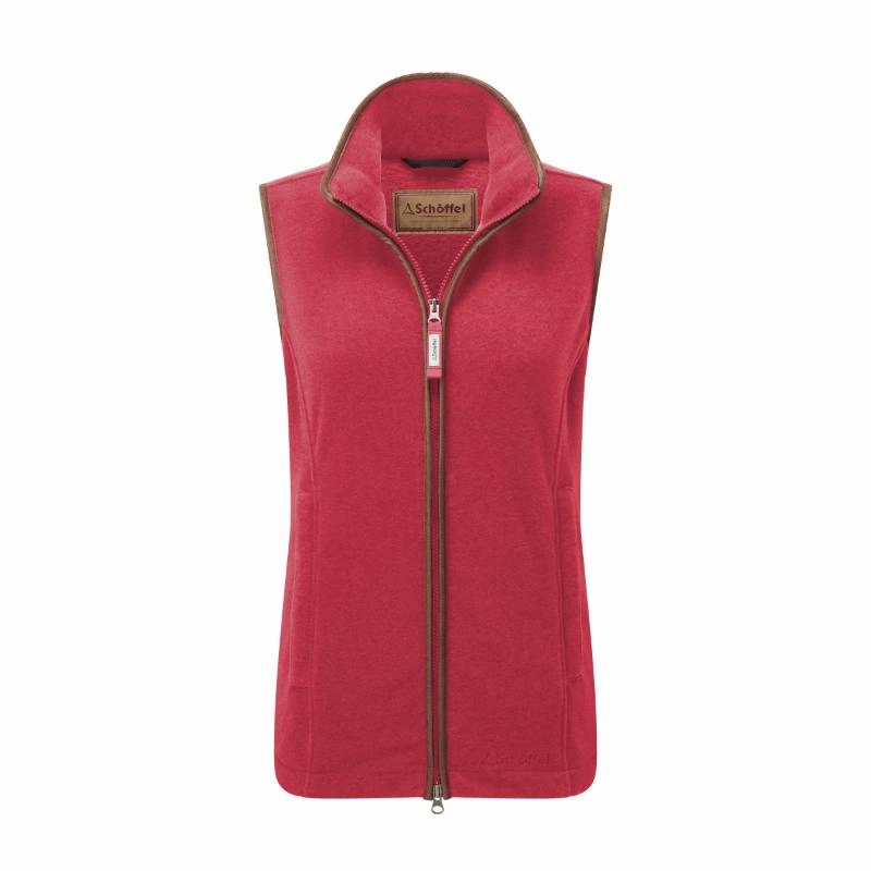 Hot Picks Today Schoffel Lyndon Ladies Fleece Gilet - Pomegranate