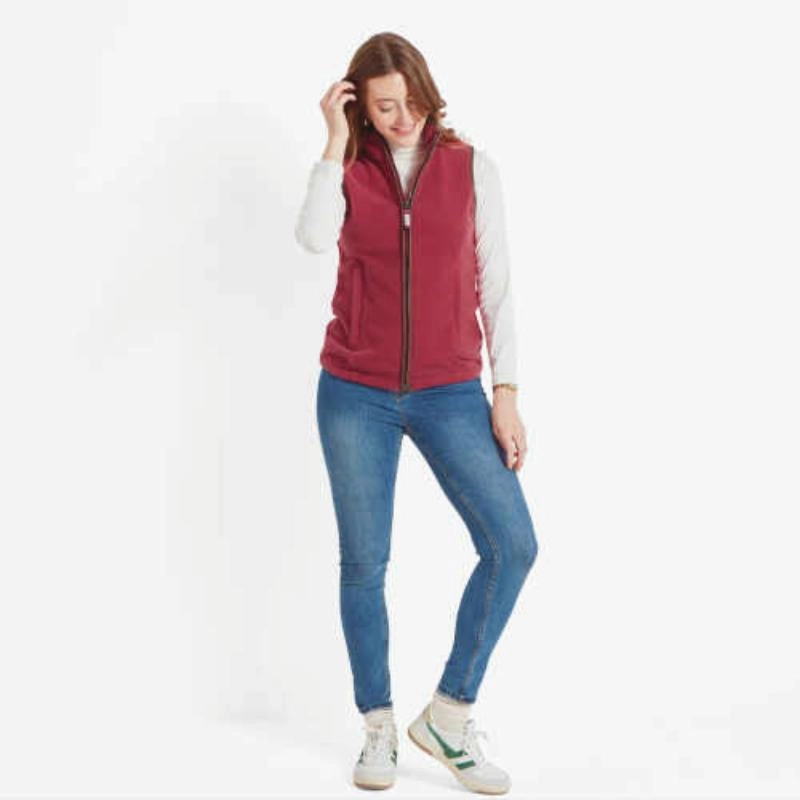 Schoffel Lyndon Ladies Fleece Gilet - Pomegranate Today Only Hot Sale Steal Todays Offer