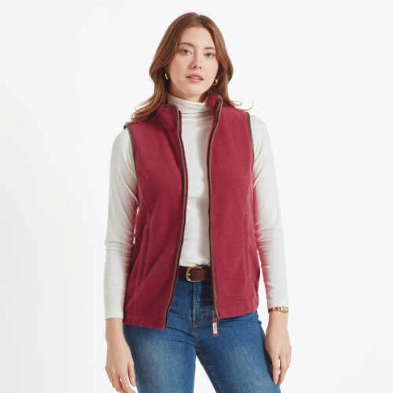 Schoffel Lyndon Ladies Fleece Gilet - Pomegranate Clearance Steal Today