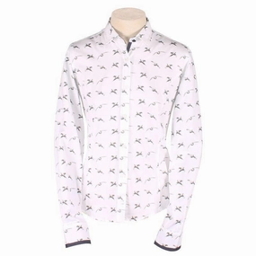 Hot Offer Ending Soon MustShop Sale William Powell Ladies Flying Gamebirds Shirt - White