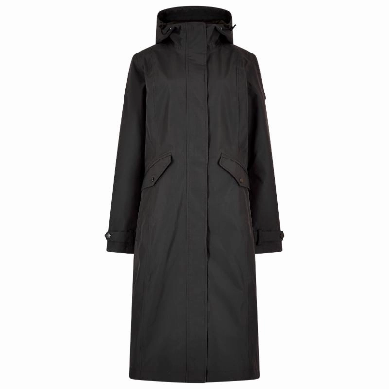 Hot Savings Alert Dont Miss Big Savings Dubarry Alderford Ladies Long Waterproof Coat - Charcoal