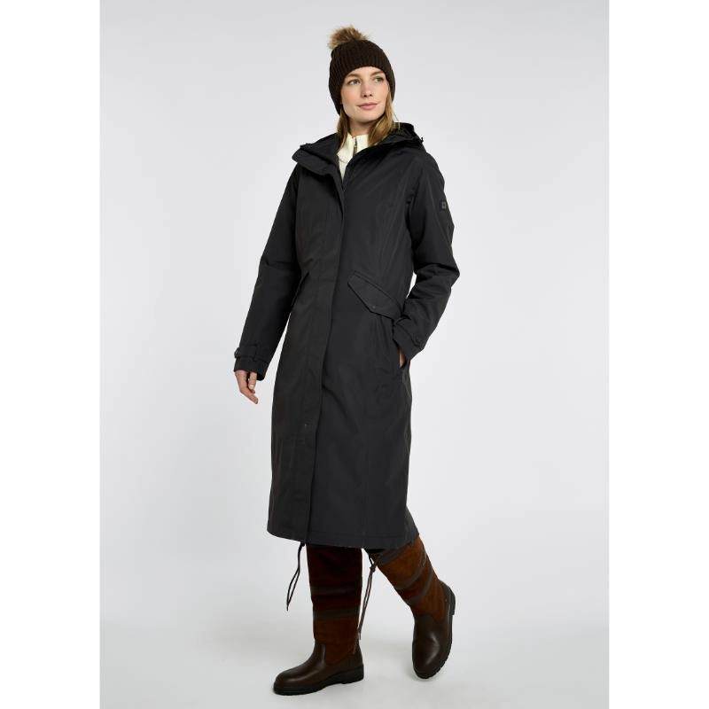 Dubarry Alderford Ladies Long Waterproof Coat - Charcoal Clearance Event Alert
