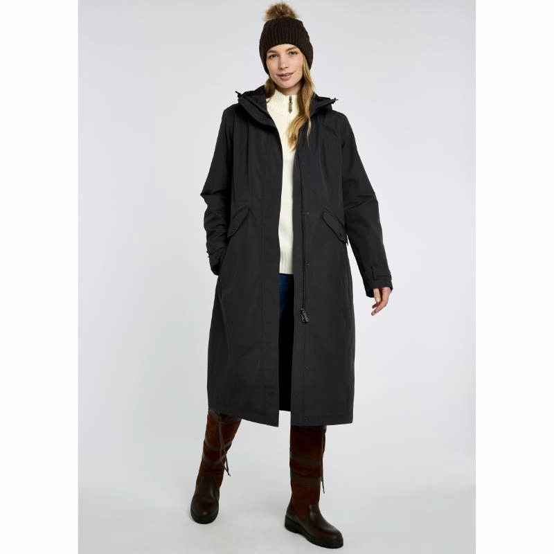 Dubarry Alderford Ladies Long Waterproof Coat - Charcoal Flash Sale Alert