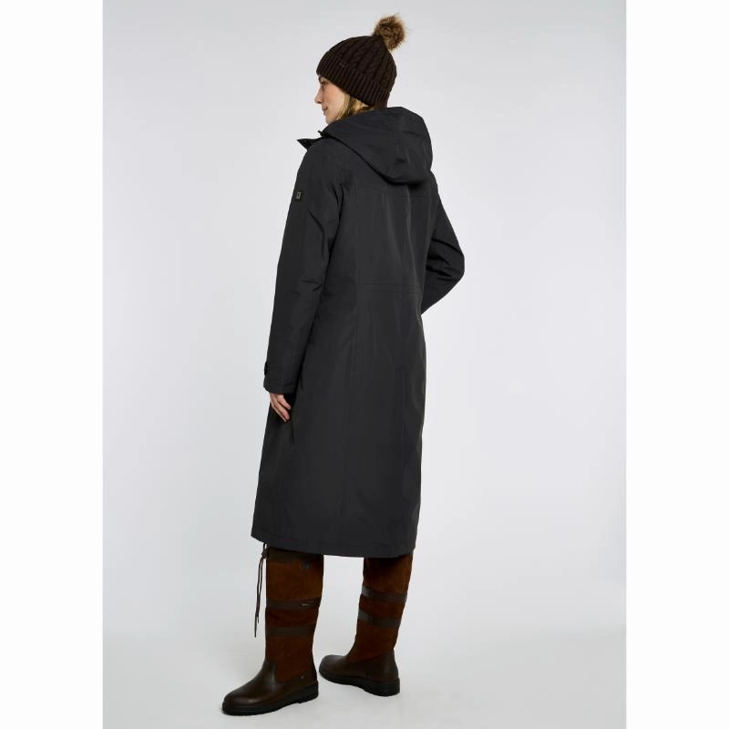 Dubarry Alderford Ladies Long Waterproof Coat - Charcoal Dont Miss This Steal Clearance Alert Now