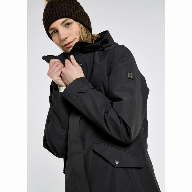 Instant Discount Dont Miss These Savings Dubarry Alderford Ladies Long Waterproof Coat - Charcoal
