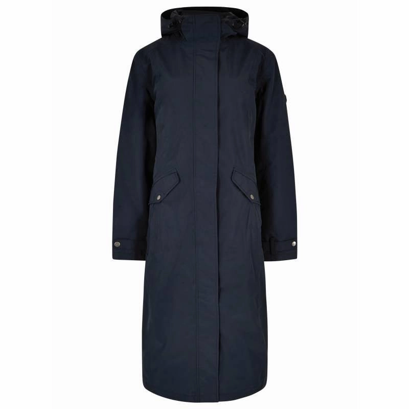 Grab Todays Deal Special Surprise Sale Dubarry Alderford Ladies Long Waterproof Coat - Navy