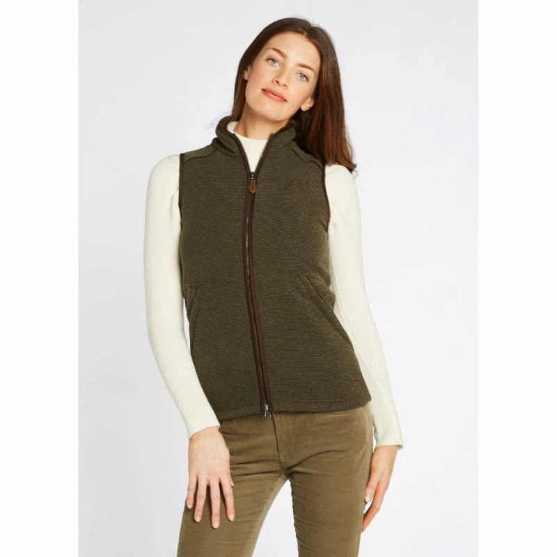 Dubarry Carbury Ladies Fleece Gilet - Olive Shop Smart Deals