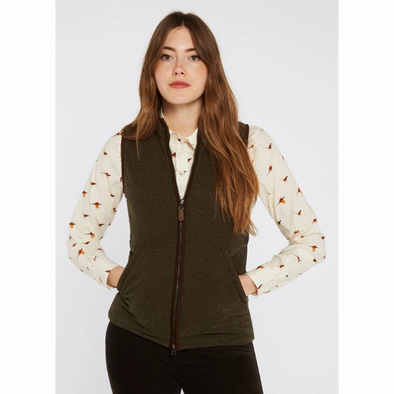 Dubarry Carbury Ladies Fleece Gilet - Olive Trending Hot Picks