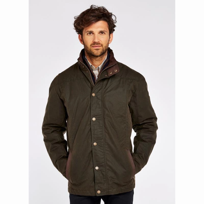 Dubarry Carrickfergus Mens Primaloft Wax Jacket - Olive MustHave Clearance