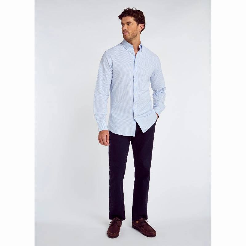 Best Deal Online Clearance Event Dubarry Clontarf Mens Cotton Oxford Shirt - Blue Multi