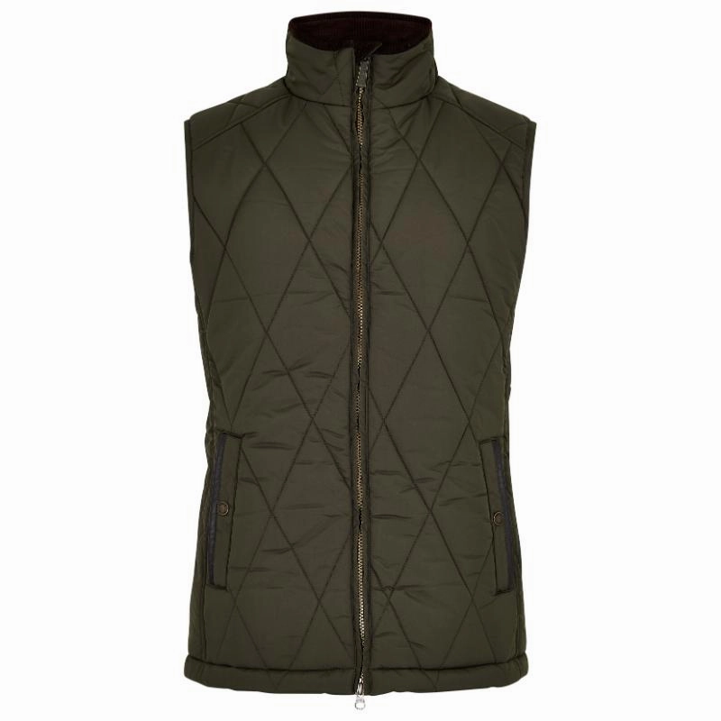 Dubarry Colamber Mens Quilted Gilet - Olive Flash Sale Alert Now