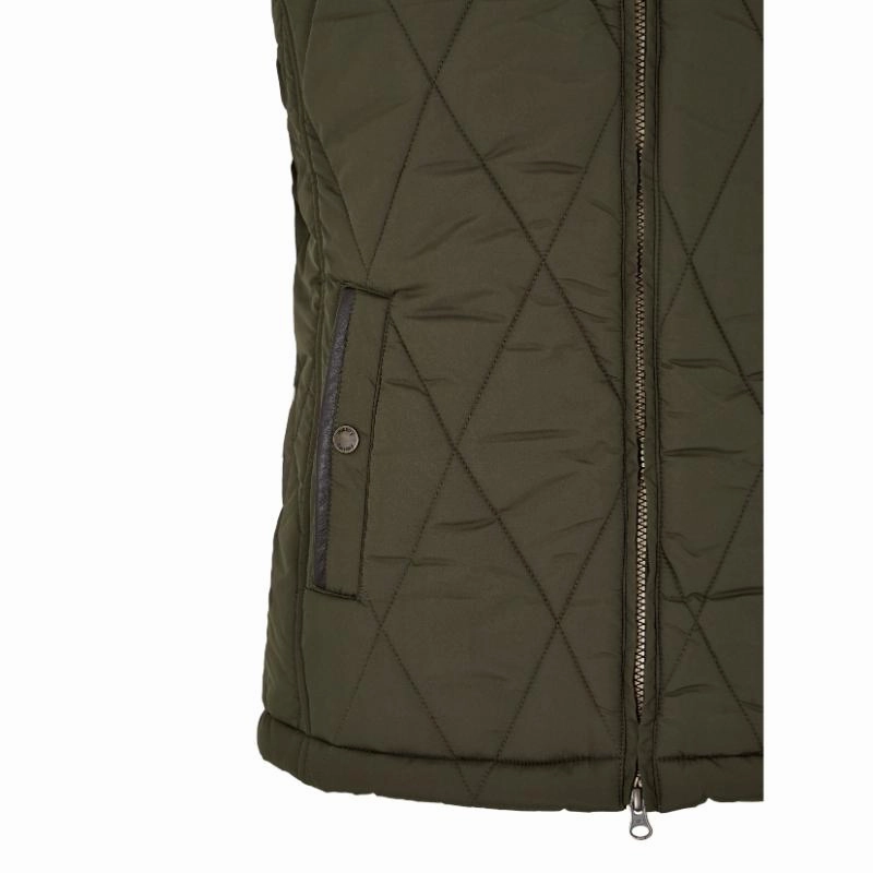 Dubarry Colamber Mens Quilted Gilet - Olive Weekend Sale Special Mega Discount Today
