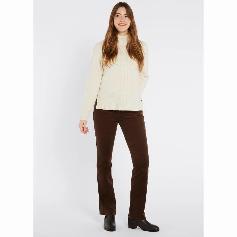 Dubarry Elderflower Ladies Stretch Pincord Bootleg Jeans - Mocha Trendy Picks Today Save More Online