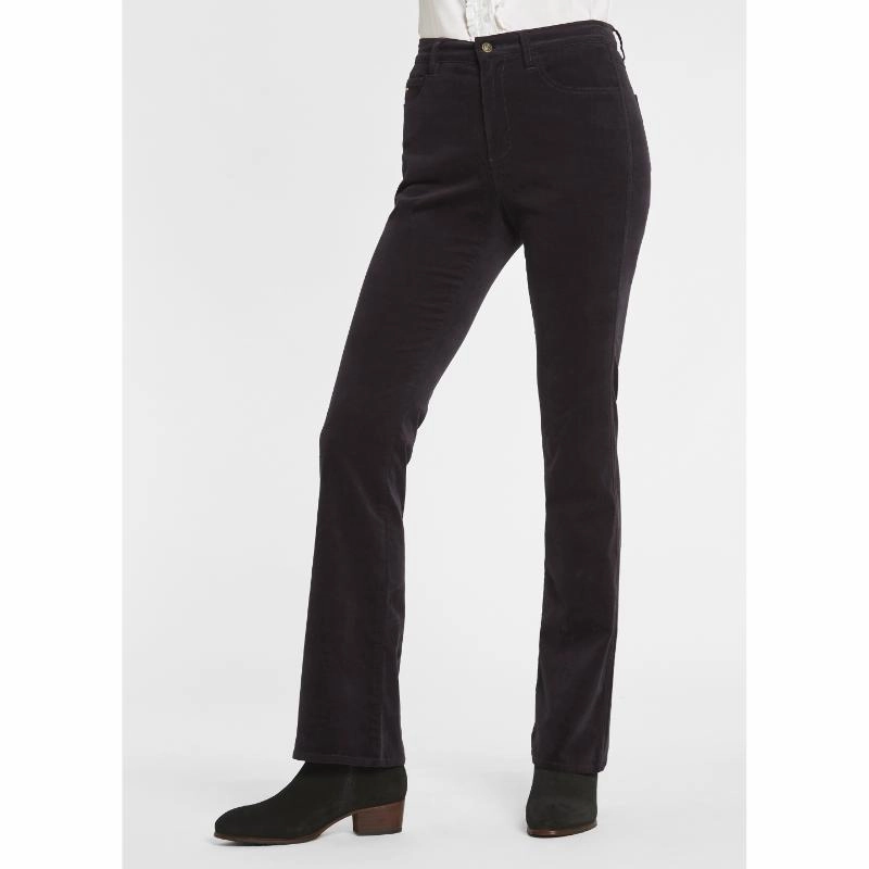 Last Chance Steal Dubarry Elderflower Ladies Stretch Pincord Bootleg Jeans - Navy