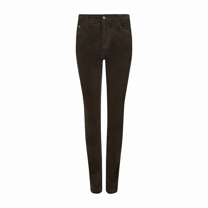 Best Price Online Dubarry Honeysuckle Ladies Stretch Pincord Jeans - Bourbon