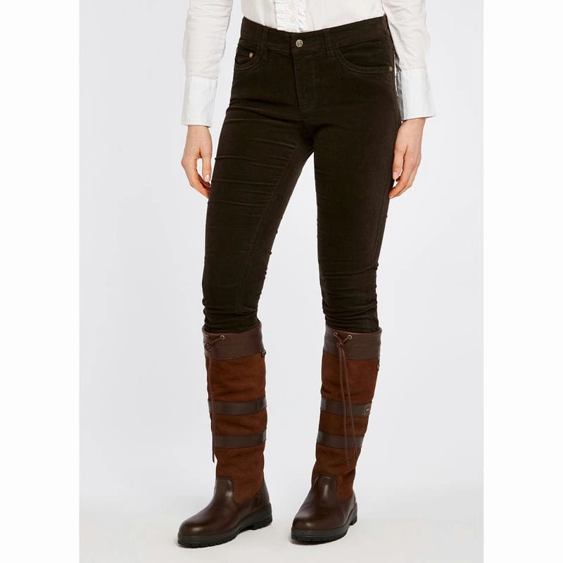Dont Miss Big Savings Dubarry Honeysuckle Ladies Stretch Pincord Jeans - Bourbon