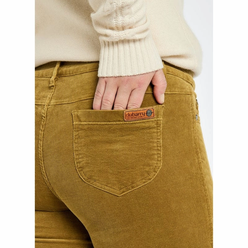 Dubarry Honeysuckle Ladies Stretch Pincord Jeans - Harvest Gold Instant Deal Today Surprise Offer Now