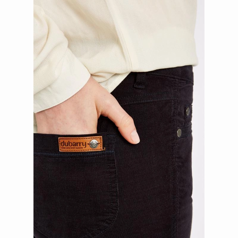 Grab Save Today Surprise Discount Today Dubarry Honeysuckle Ladies Stretch Pincord Jeans - Navy