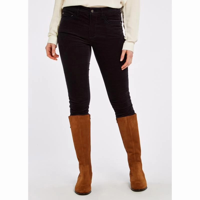 Dubarry Honeysuckle Ladies Stretch Pincord Jeans - Navy Limited Offer Alert