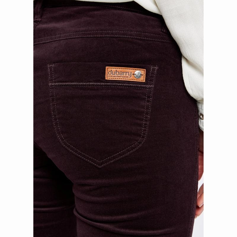 Best Deal Online Dubarry Honeysuckle Ladies Stretch Pincord Jeans - Ruby