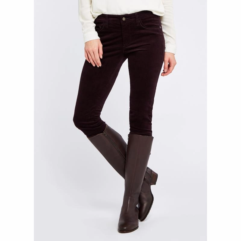 Hot Offer Frenzy Dubarry Honeysuckle Ladies Stretch Pincord Jeans - Ruby