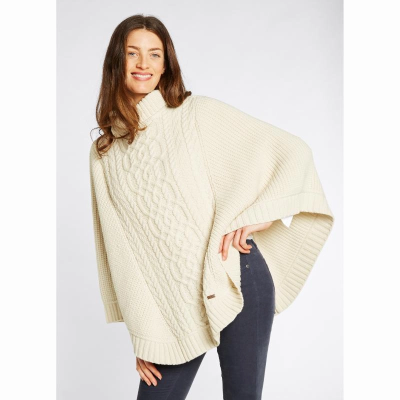 Dubarry Kilronan Ladies Merino Knit Poncho - Cream Grab the Deal Now Limited Stock Hot Deal