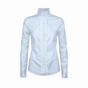 Dubarry Ladies Chamomile Ruffle Detail Shirt - Pale Blue Hot Sale Alert