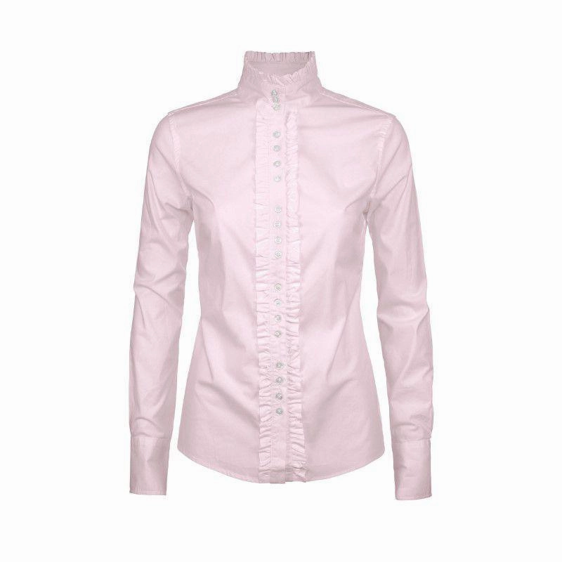 Dubarry Ladies Chamomile Ruffle Detail Shirt - Pale Pink Limited Time Offer