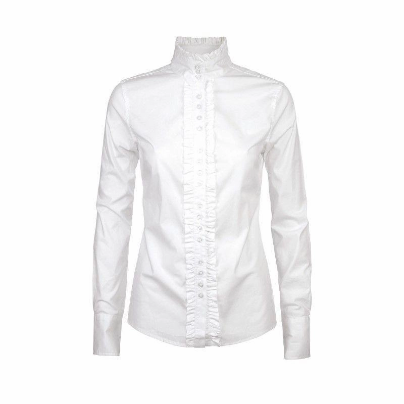 Dubarry Ladies Chamomile Ruffle Detail Shirt - White Save Today Only