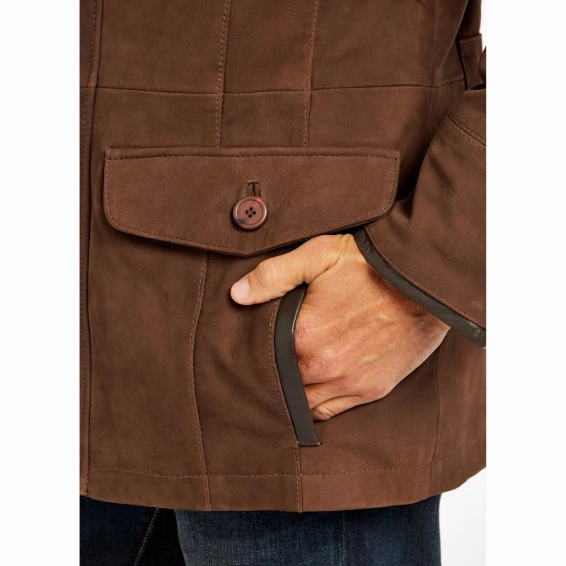 Weekend Specials Dubarry Moore Mens Leather Jacket - Walnut