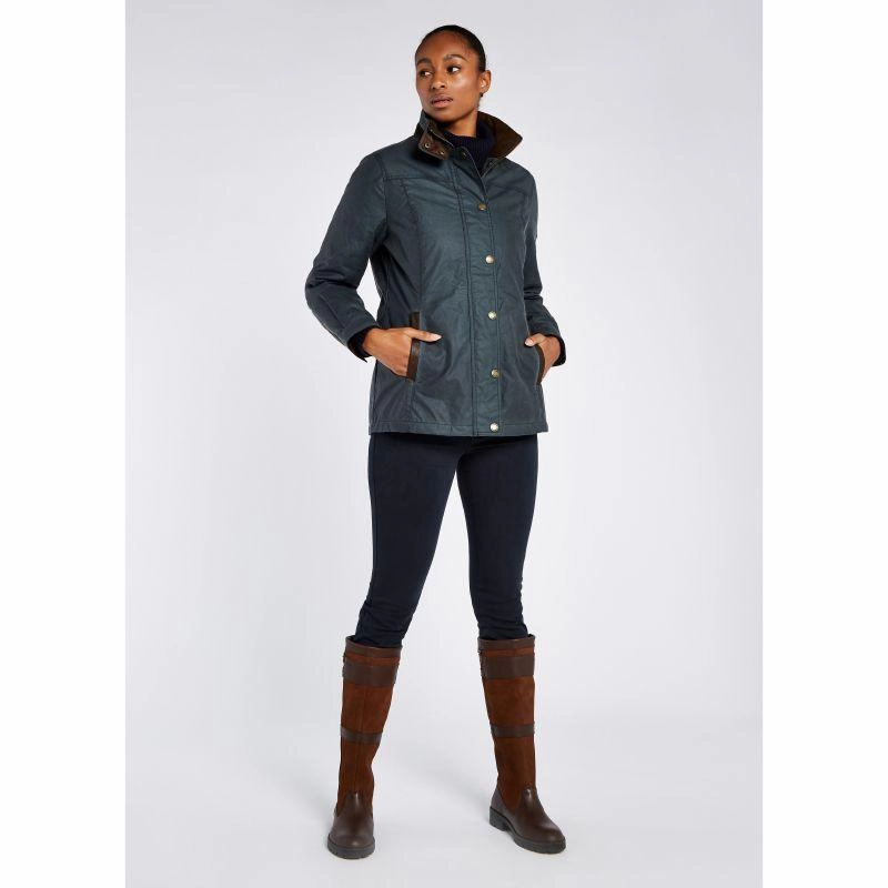 Shop Smart Save Dubarry Mountrath Ladies Primaloft Waxed Jacket - Dark Pebble