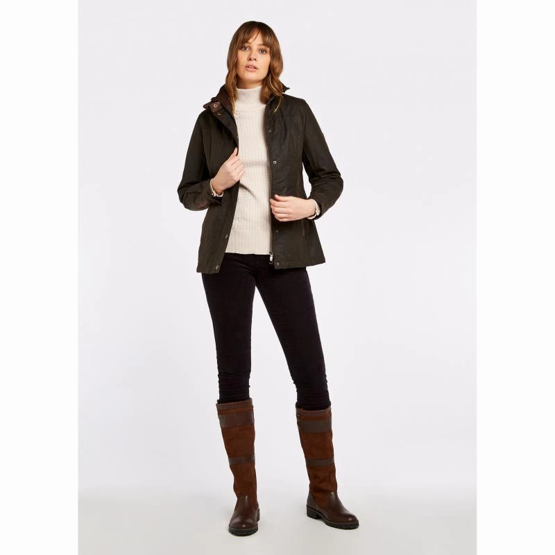 Dubarry Mountrath Ladies Waxed Primaloft Jacket - Olive Grab Your Savings