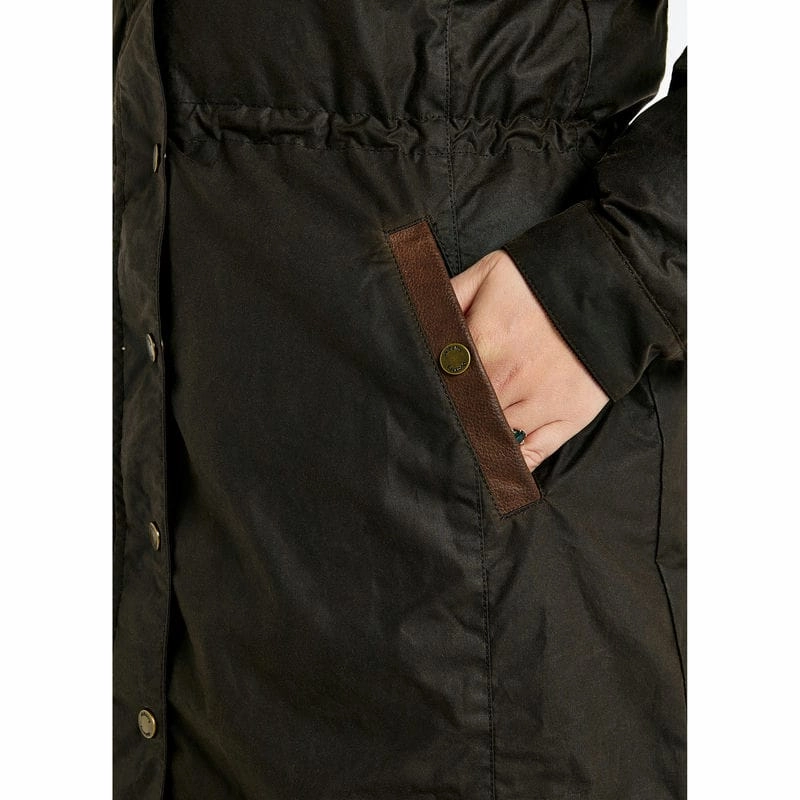 Dubarry Redington Wax Ladies Coat - Verdigris Steal Todays Offer