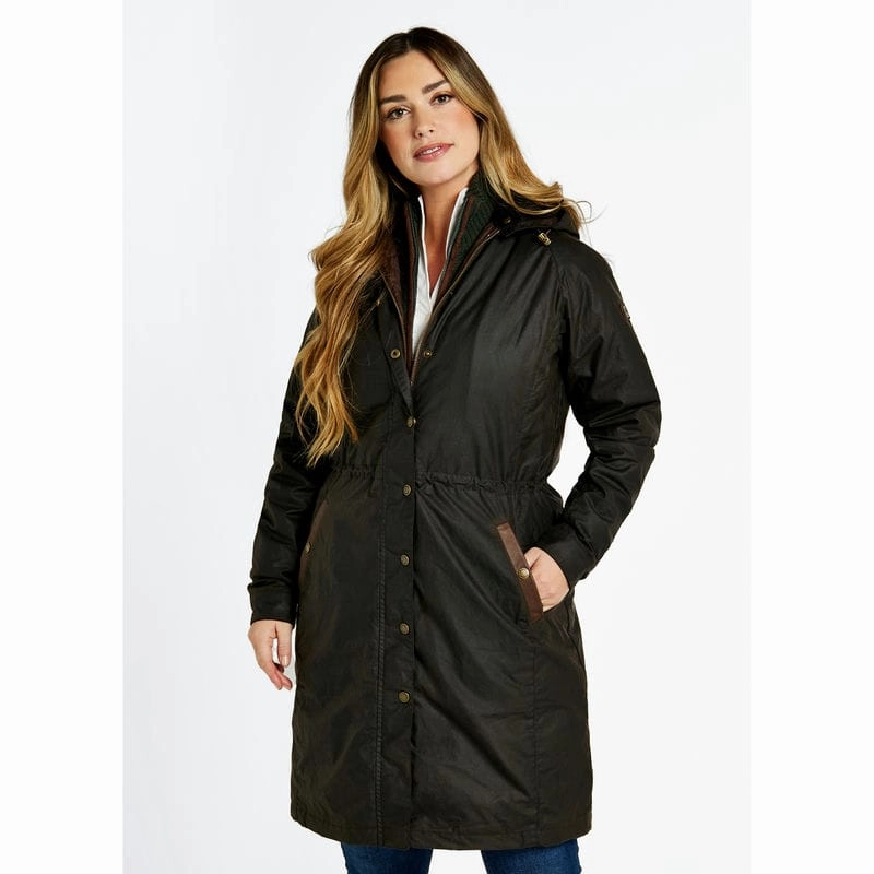Online Exclusive Steal Grab Save Today Dubarry Redington Wax Ladies Coat - Verdigris