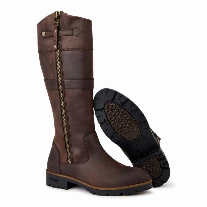 Today Only Offer Dubarry Roundstone Gore-Tex Ladies Waterproof Leather Boot - Old Rum