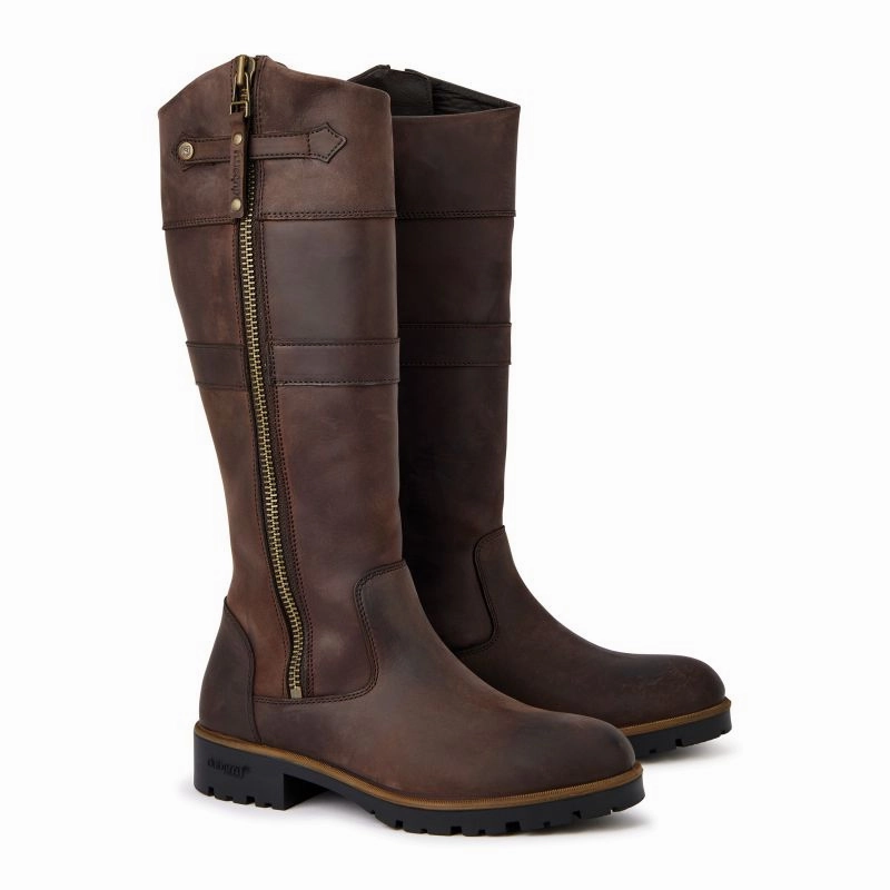 Dubarry Roundstone Gore-Tex Ladies Waterproof Leather Boot - Old Rum Limited Time Discount Big Hot Sale