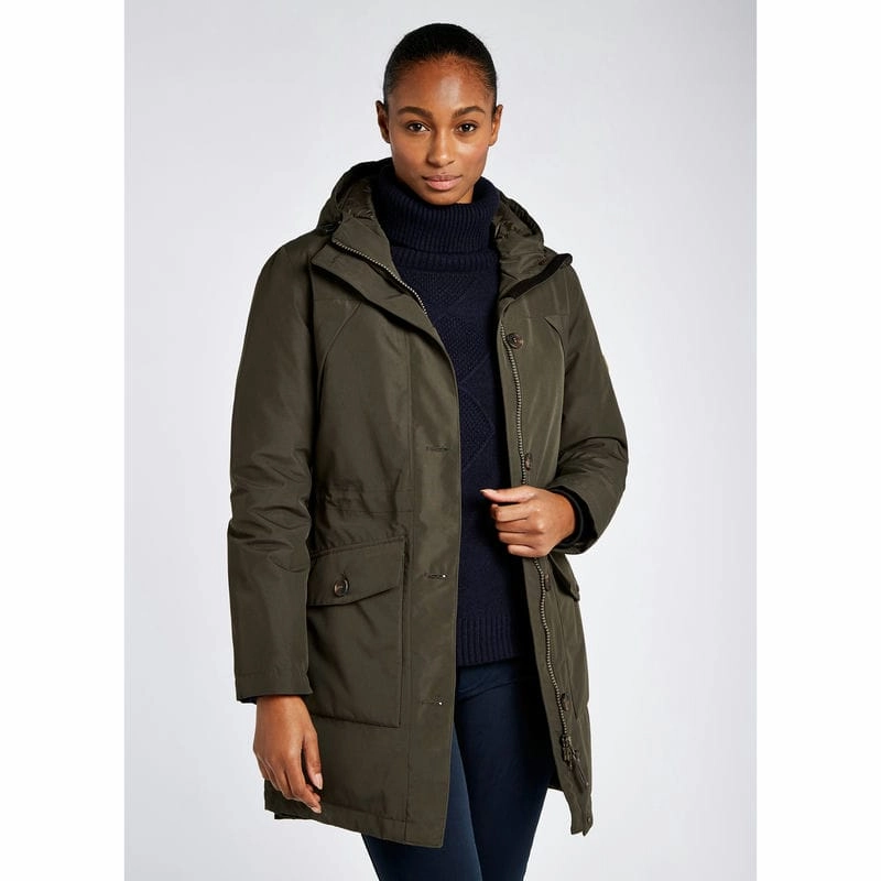 Dont Miss Todays Deal Special Occasion Discount Dubarry Sandford Ladies Down Waterproof Parka - Ivy