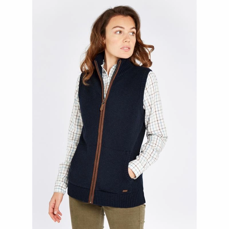 Online Exclusive Deal Dubarry Sheedy Ladies Wool Blend Gilet - Navy