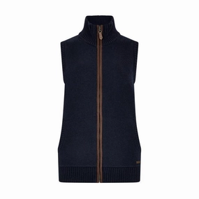 Dubarry Sheedy Ladies Wool Blend Gilet - Navy Shop Smart Deals Clearance Event