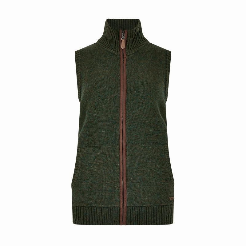 Hot Price Drop Limited Offer Alert Dubarry Sheedy Ladies Wool Blend Gilet - Olive