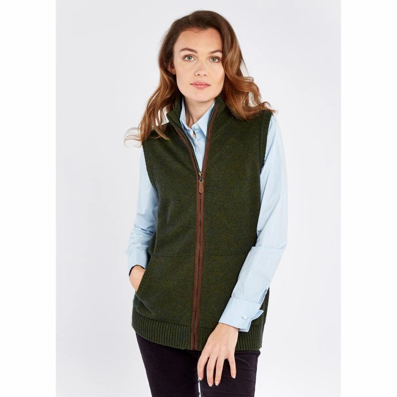 Trending Savings Now Best Price Today Dubarry Sheedy Ladies Wool Blend Gilet - Olive