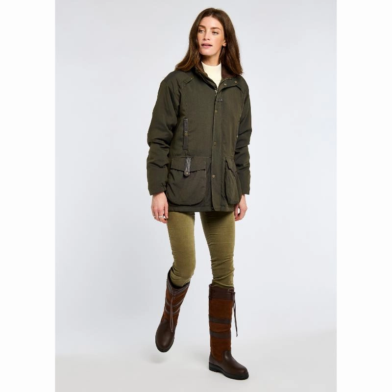 Grab Your Deal Today Dubarry Sherwood Ladies Waterproof Utility Jacket - Olive
