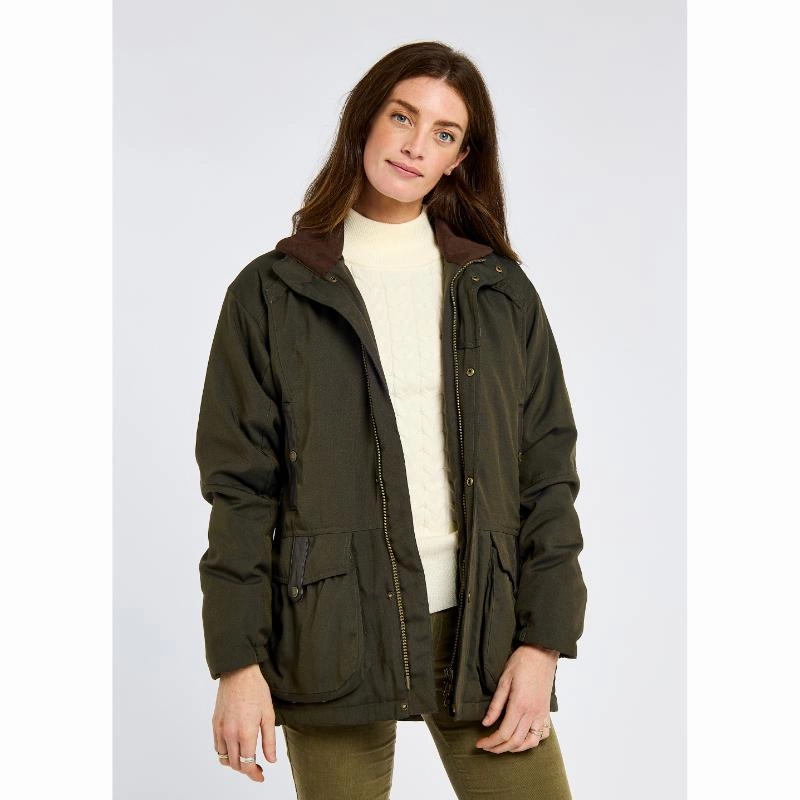 Clearance Savings Now Dubarry Sherwood Ladies Waterproof Utility Jacket - Olive