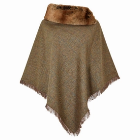 Dont Miss Big Savings Dubarry Silverfir Ladies Tweed Poncho - Burren