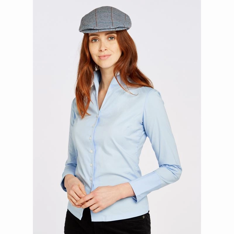 Dubarry Snowdrop Ladies Portrait Collar Shirt - Blue Mega Savings Now Special Offer Inside