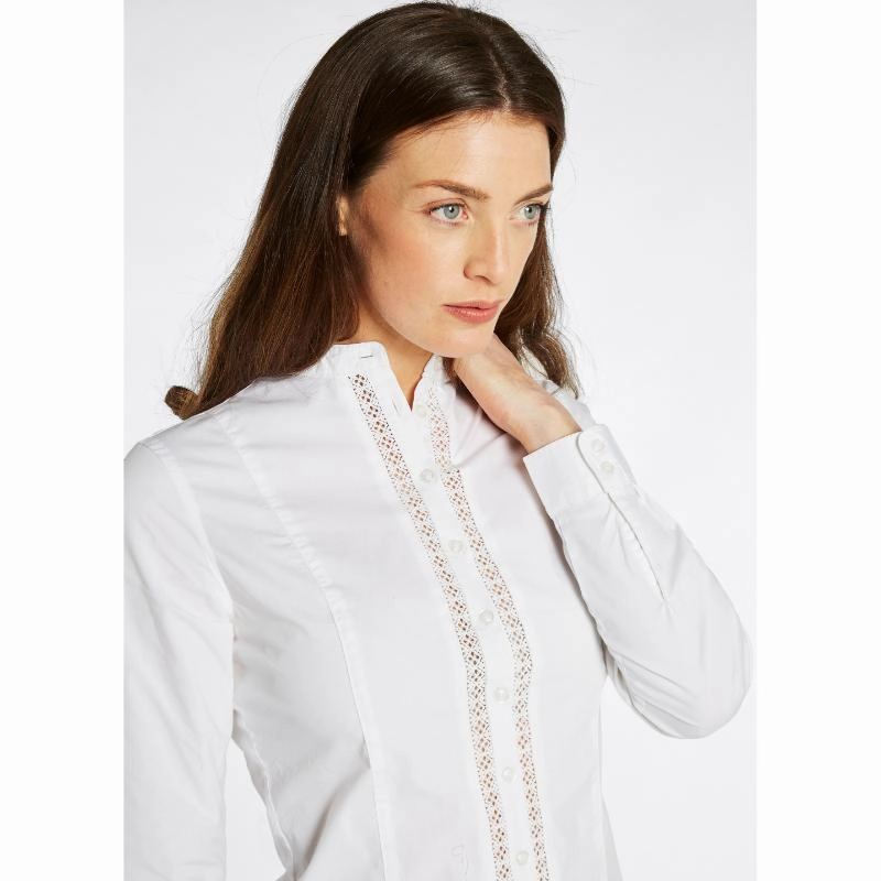 Dubarry Waterlily Ladies Shirt - White Dont Wait Save Today