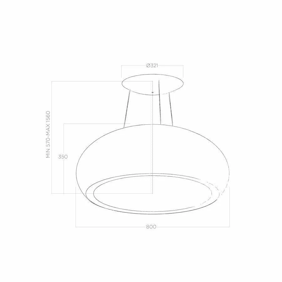 Elica ESS432SS Seashell Stainless Steel