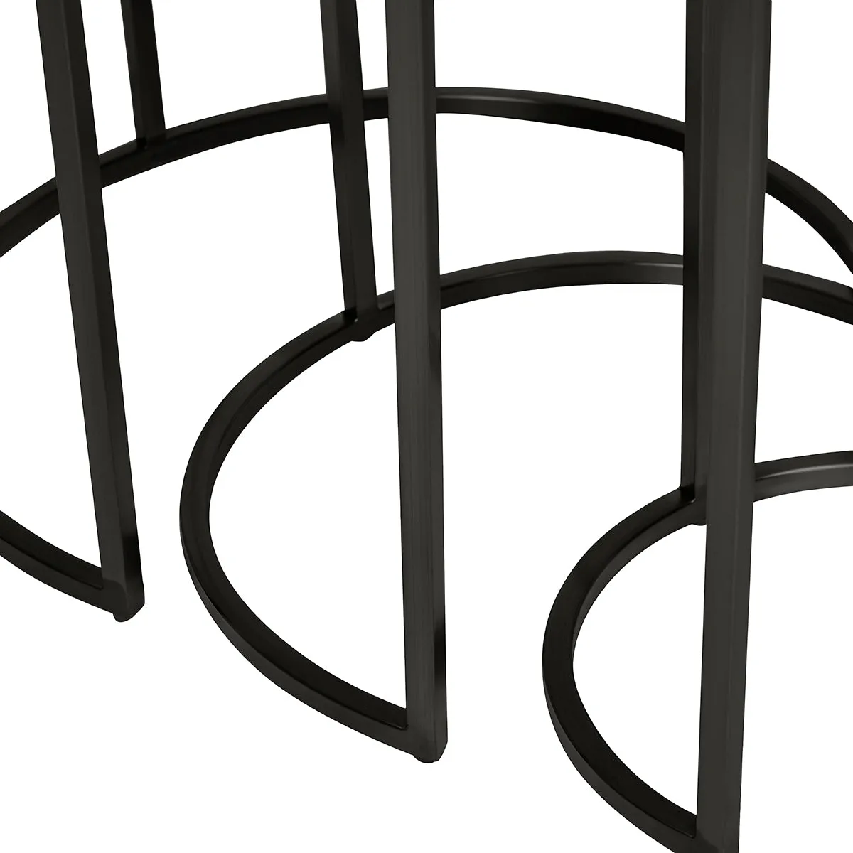 Elle Round Marble Nest of 3 Tables